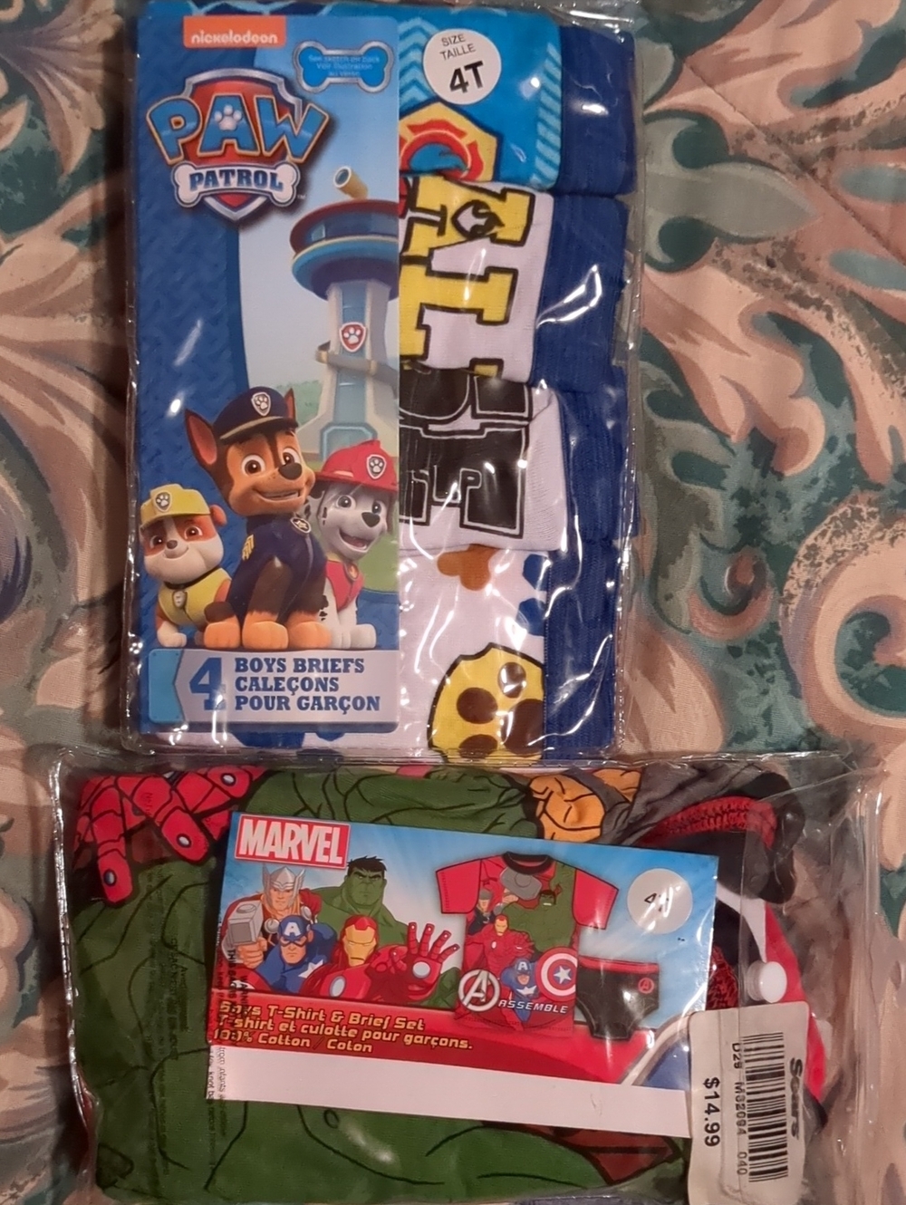 Boys Marvel Tank And Briefs Set, Paw Patrol 4-Pack Briefs